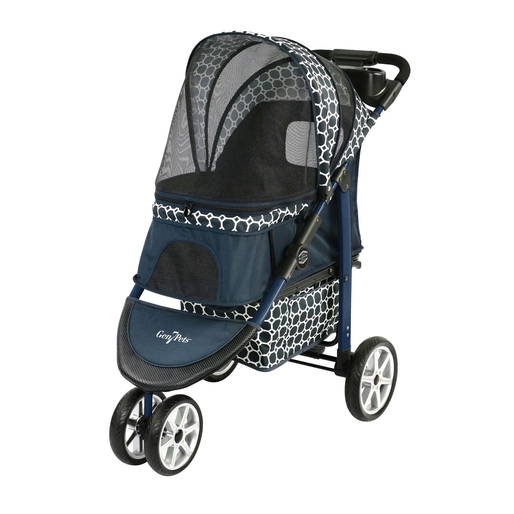 dog stroller blue Gen7Pets Monaco Pet Stroller Dress Blues
