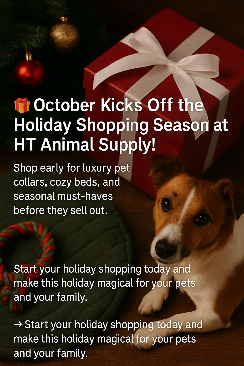 🎁 October Kicks Off the Holiday Shopping Season at HT Animal Supply!