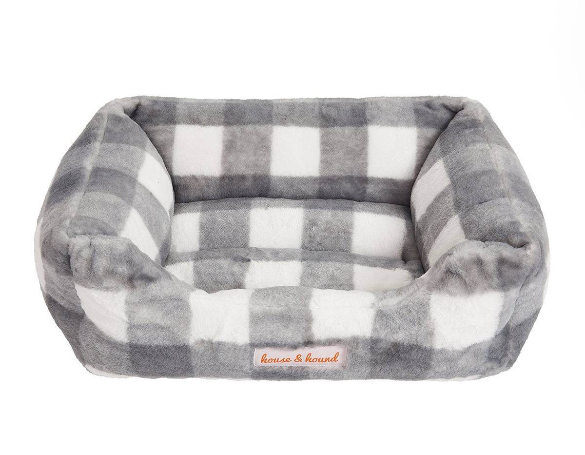 Mink Relaxer Bed- Grey and White