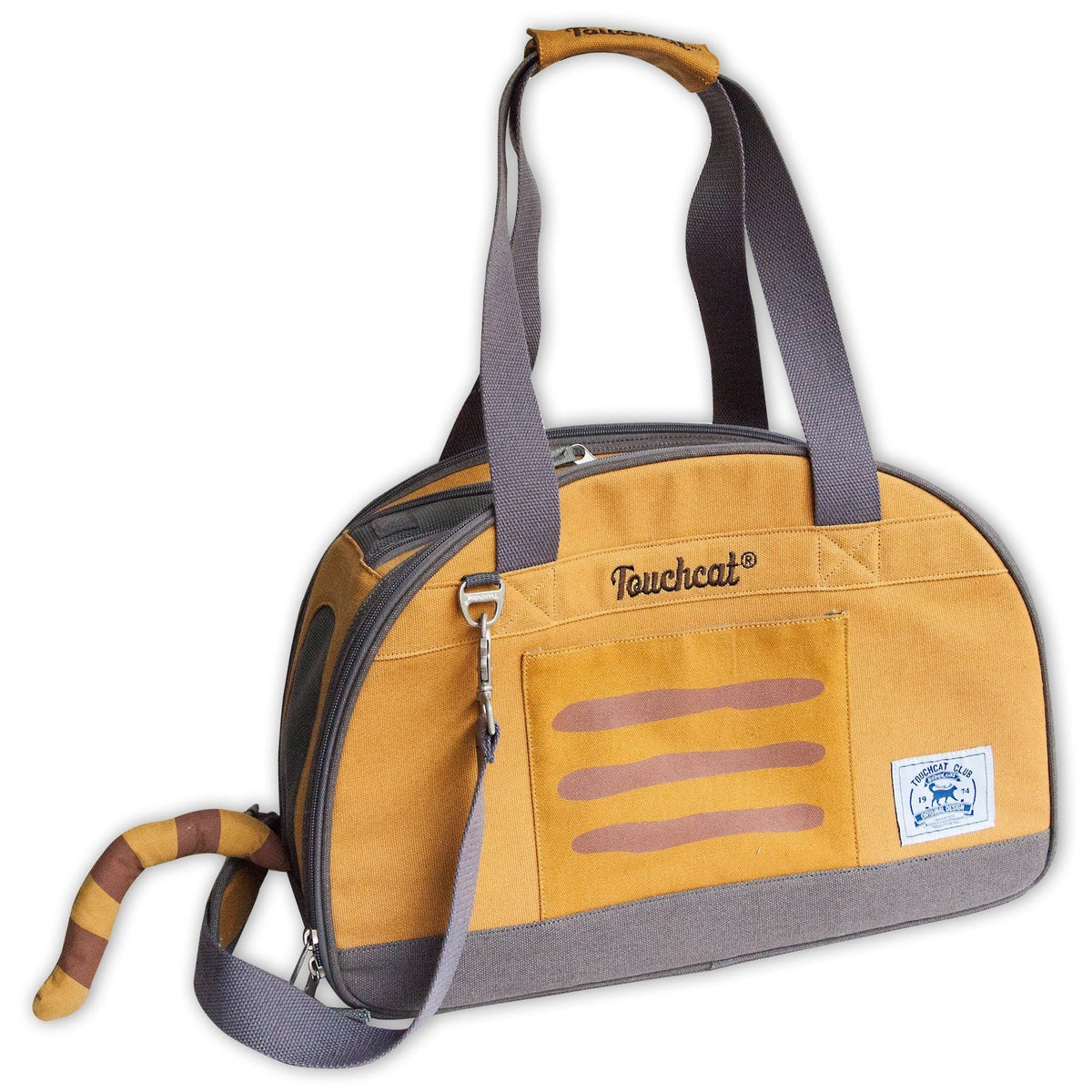 Touchcat Tote-Tails collapsible cat carrier with mesh ventilation