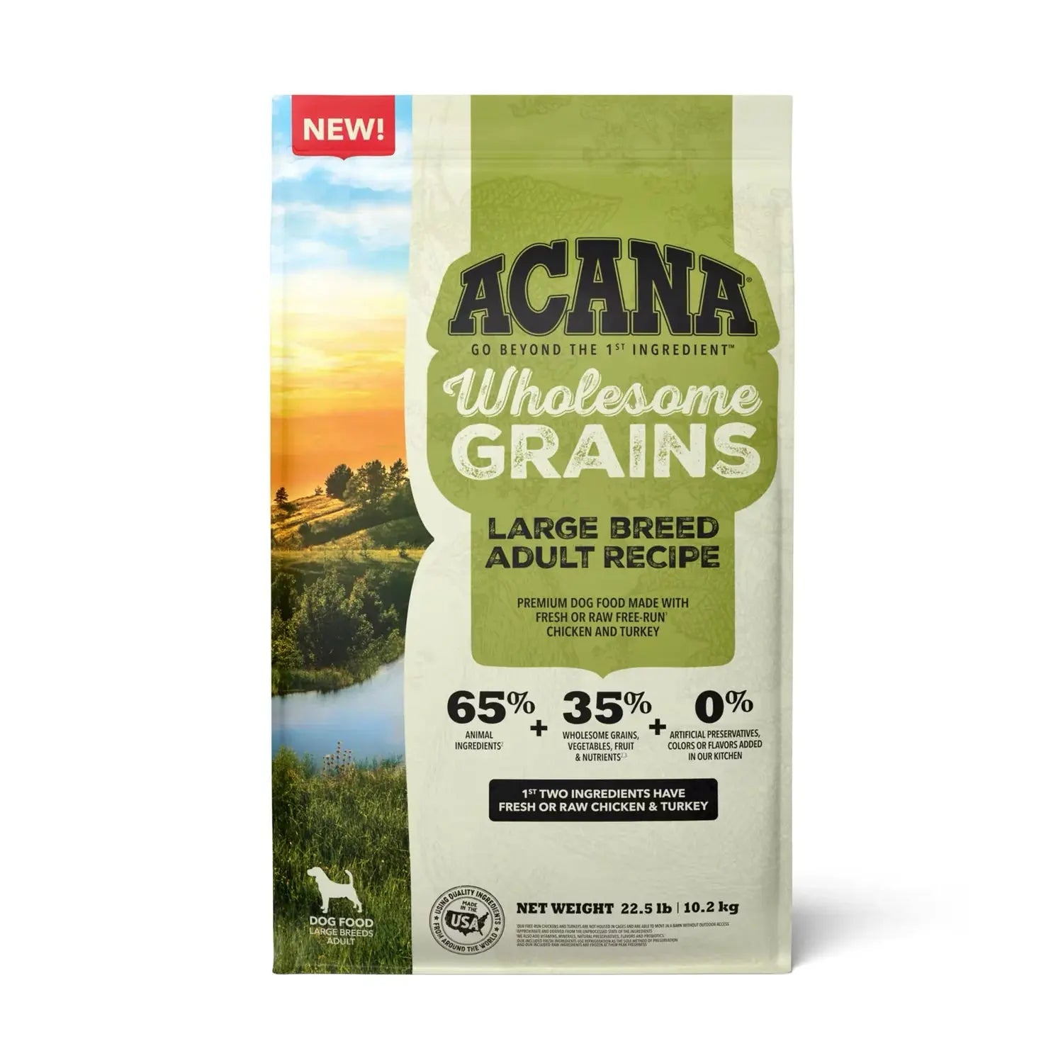 Acana pet food collection featuring premium dog and cat food made with high-quality natural ingredients