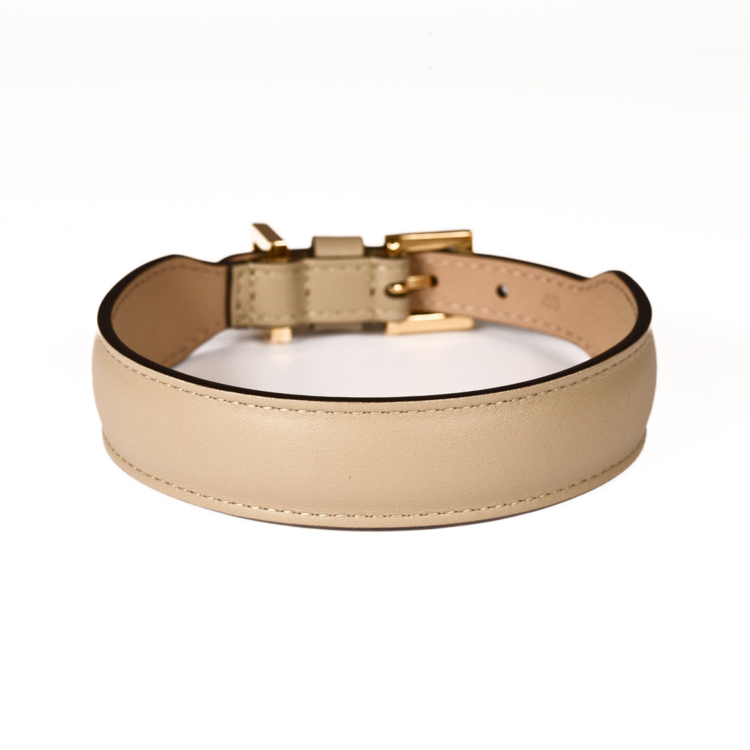 Frida Firenze luxury Italian leather dog collar handcrafted design
