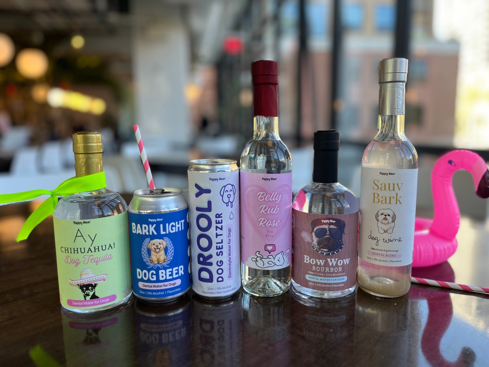 Dog Bar Collection Featuring Natural Beverages for Dogs in Various Flavors and Formulas