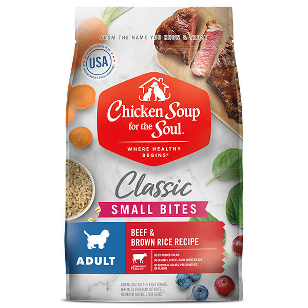 Chicken Soup for the Soul pet food collection featuring wholesome dog and cat food made with natural, nutritious ingredients