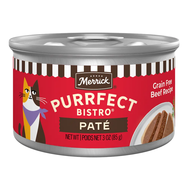 Merrick Purrfect Bistro Grain Free Adult Beef Pate Cat Food