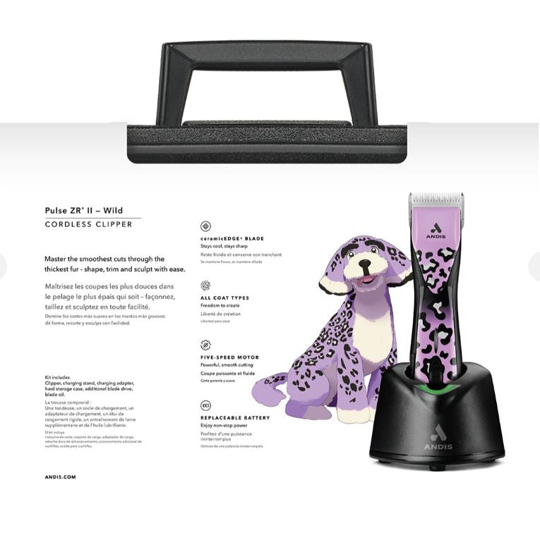 Pulse ZR II Wild Limited Edition Clipper with Free Second Battery by Andis