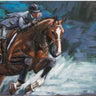 Equestrian Jockey Horse Racing Equine Wall Art Painting 3D Mixed Media Wood Metal