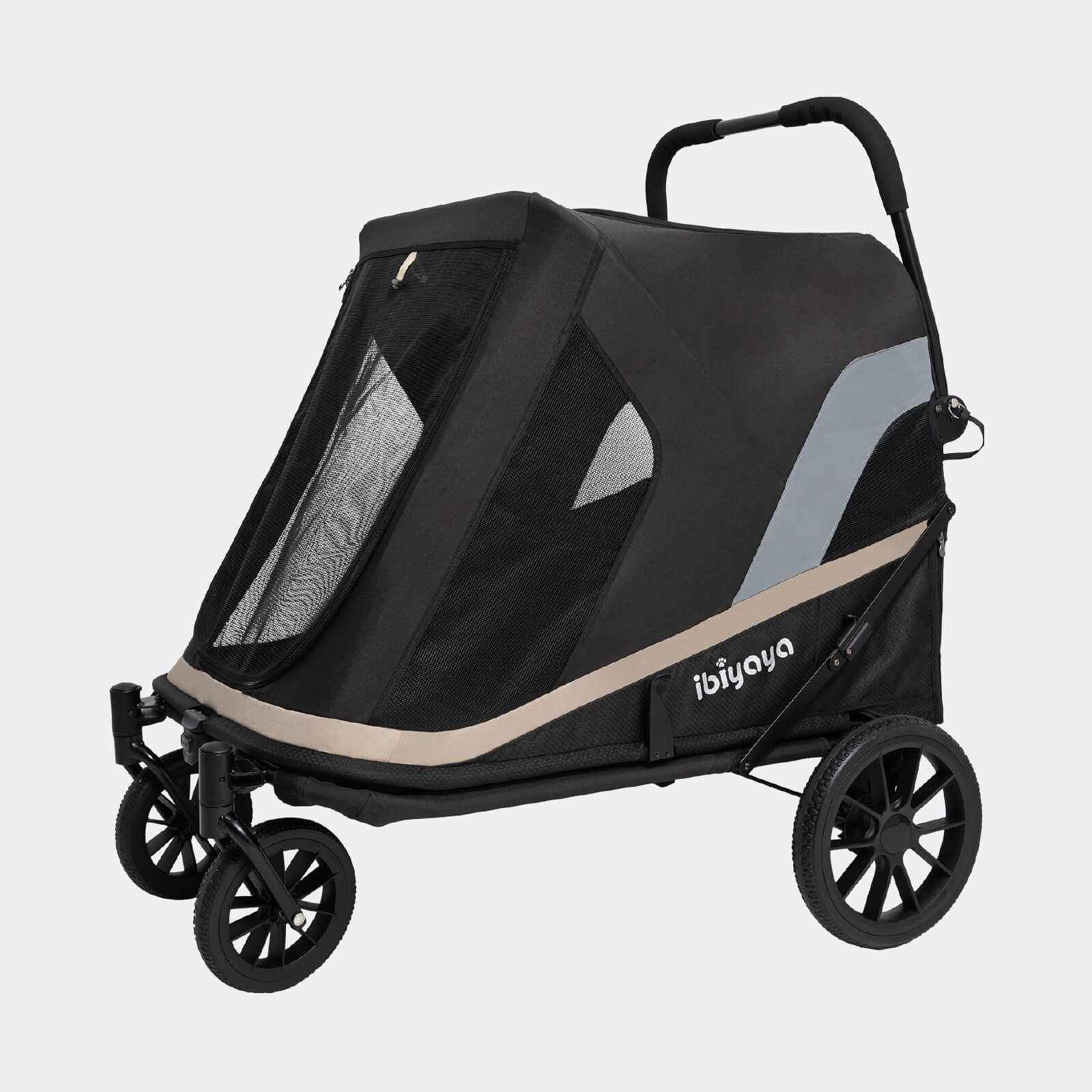 ibiyaya Grand Cruiser Large Dog Stroller, 4-Wheel Dog Pram for Large Breeds, Senior & Injured Pets