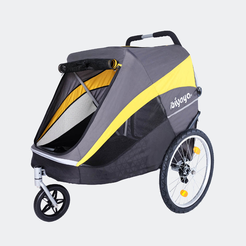 The Hercules Heavy-Duty Pro Pet Stroller-Bike Trailer, 3-Wheel Extra-Large Dog Stroller by ibiyaya USA