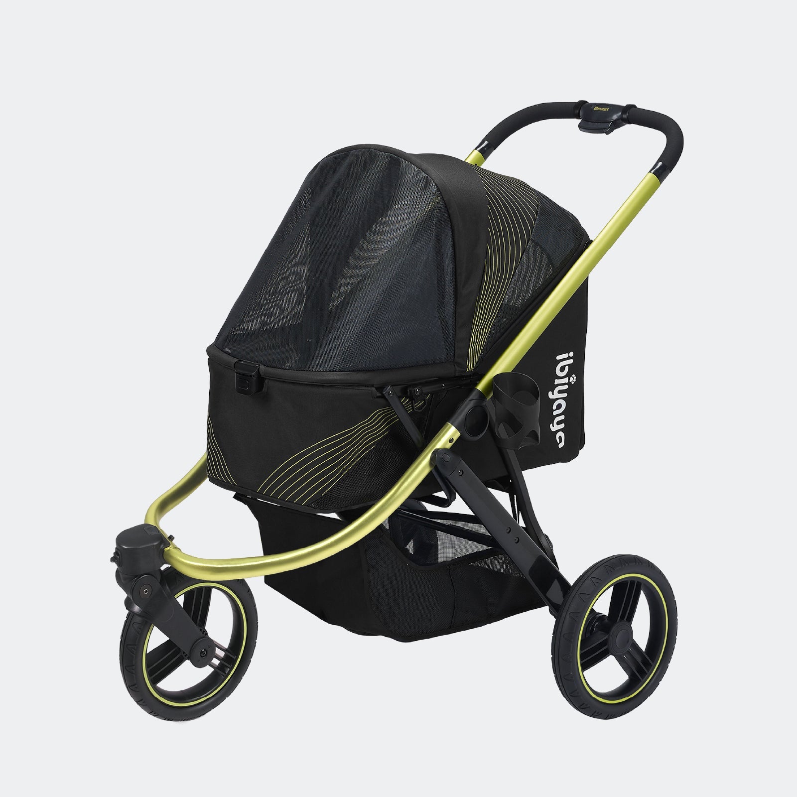 ibiyaya The Beast Pet Jogging Stroller, 3-Wheel All-Terrain Dog and Cat Pram