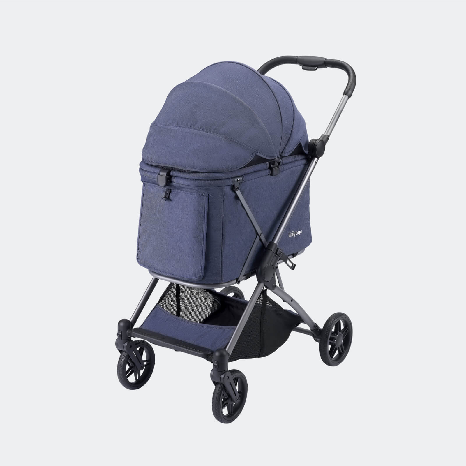 ibiyaya Maxi Deep Carriage Pet Stroller with Puncture-Free EVA-Rubber Wheels