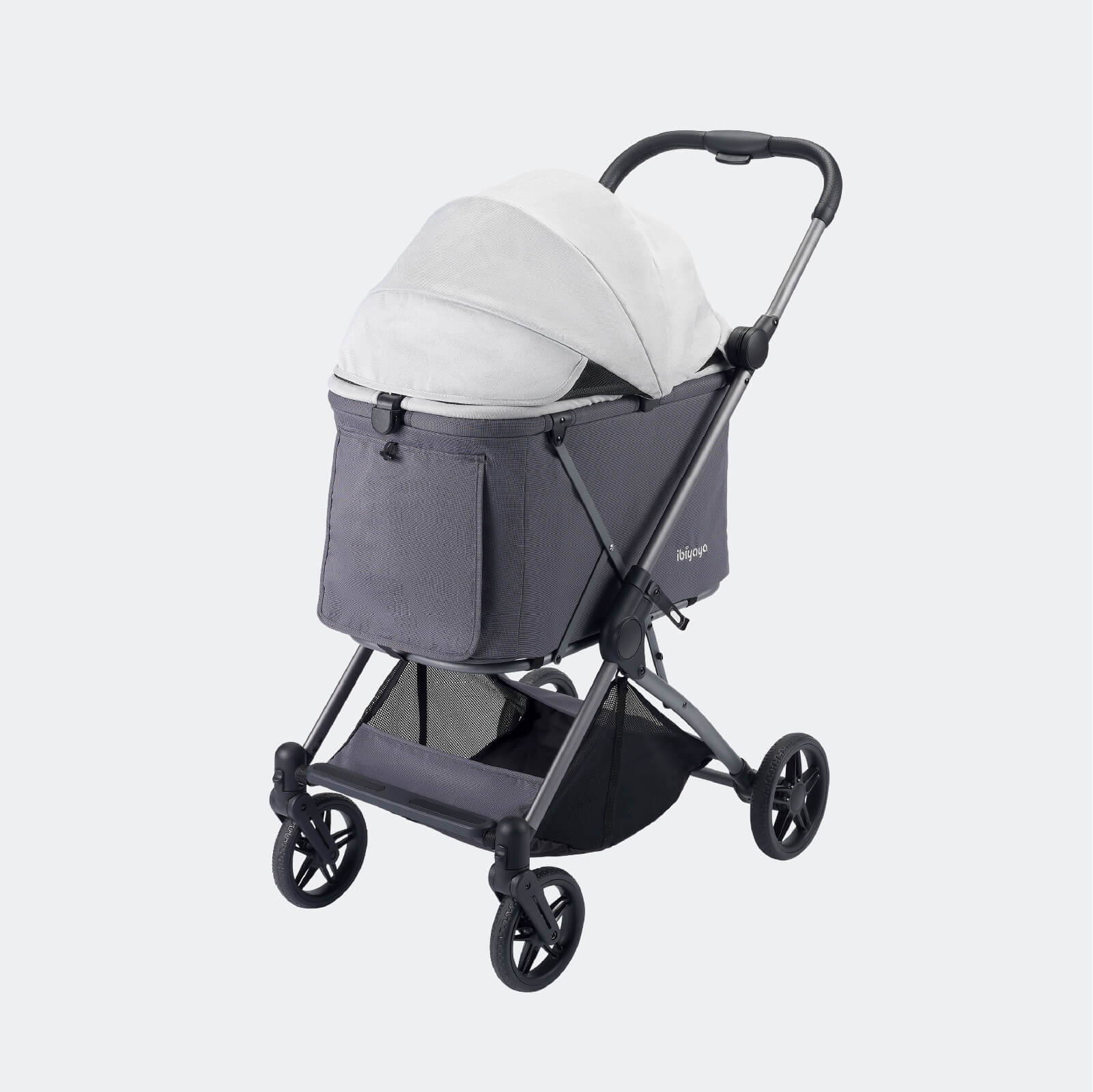 ibiyaya Maxi Deep Carriage Pet Stroller with Puncture-Free EVA-Rubber Wheels