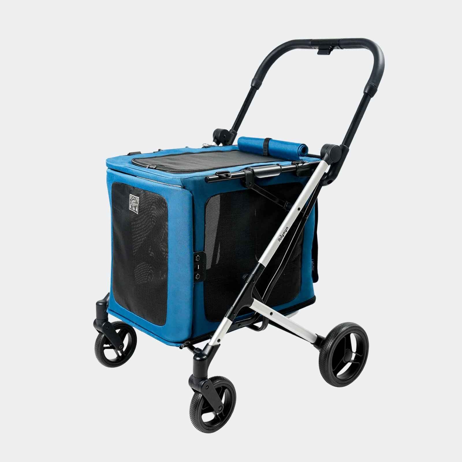 ibiyaya BigBuddy Pet Stroller and Soft Crate Combo, 2-in-1 Pet Wagon