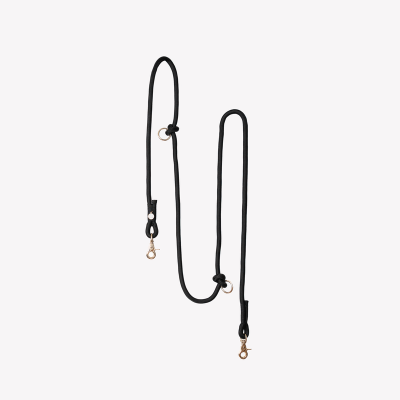 Black - Hands Free Braided Leash - Because youve got enough to carry. Fast shipping from HT Animal Supply.