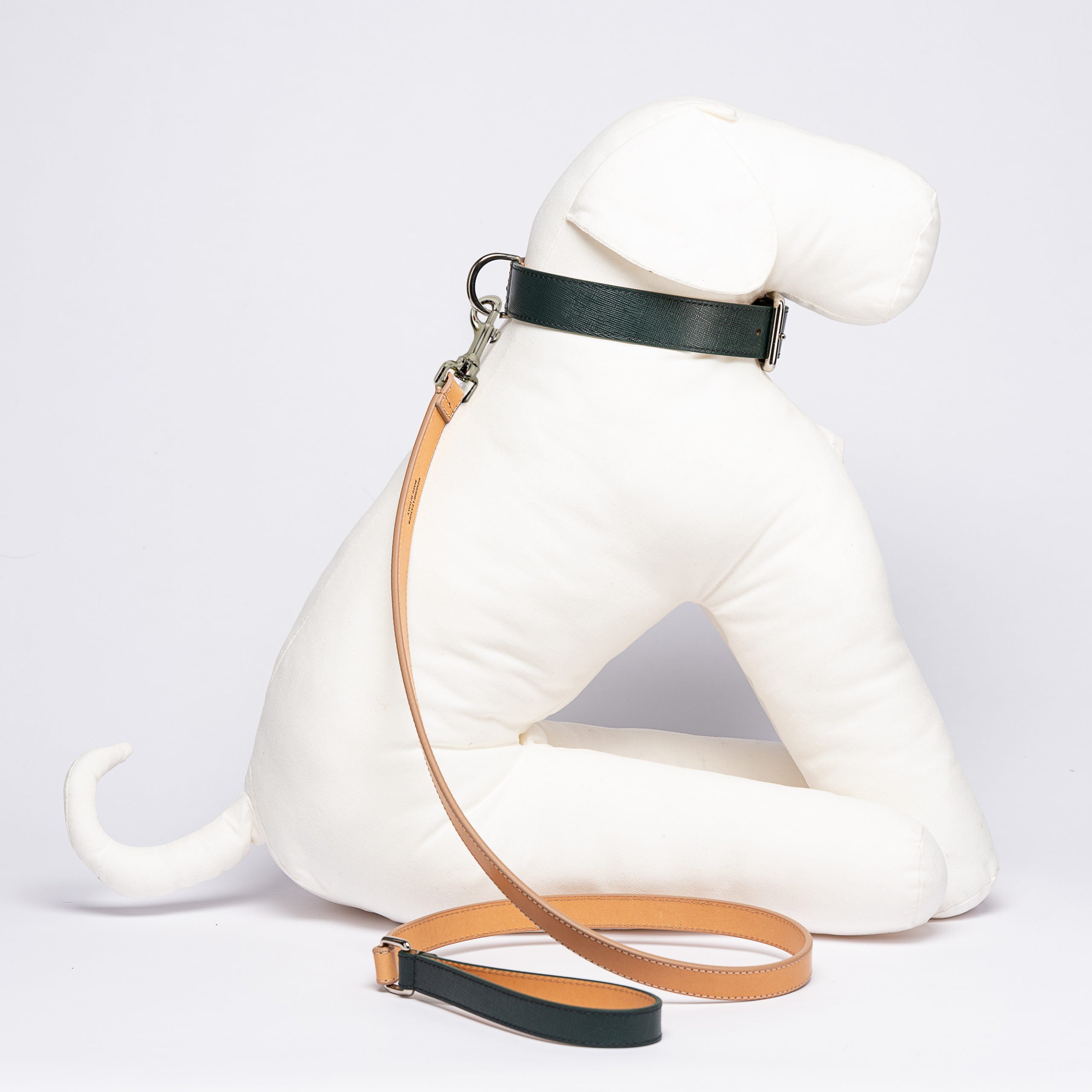 Green Saffiano-Leash