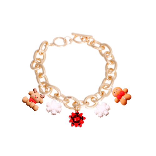 Bark 5th Ave., LLC Holiday Charm Dog Necklace Gold pet supplies