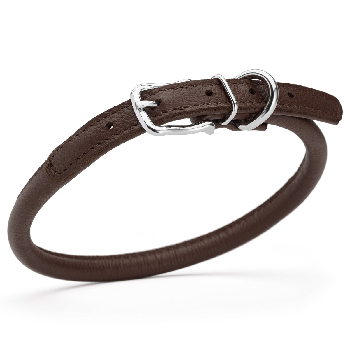 Dogline Soft Leather Round Dog Collar