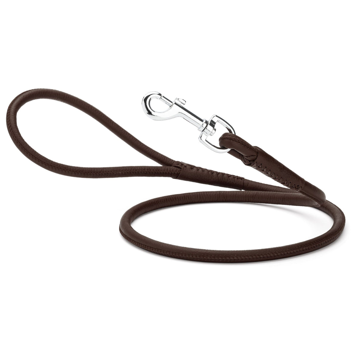 Dogline Soft Leather Round Dog Lead