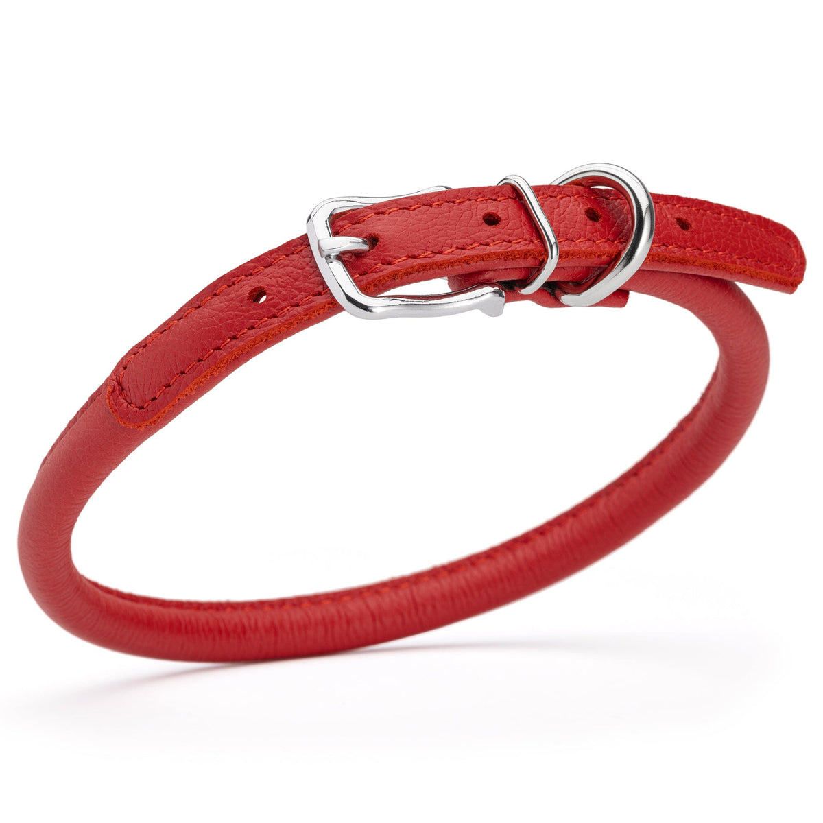 Dogline Soft Leather Round Dog Collar
