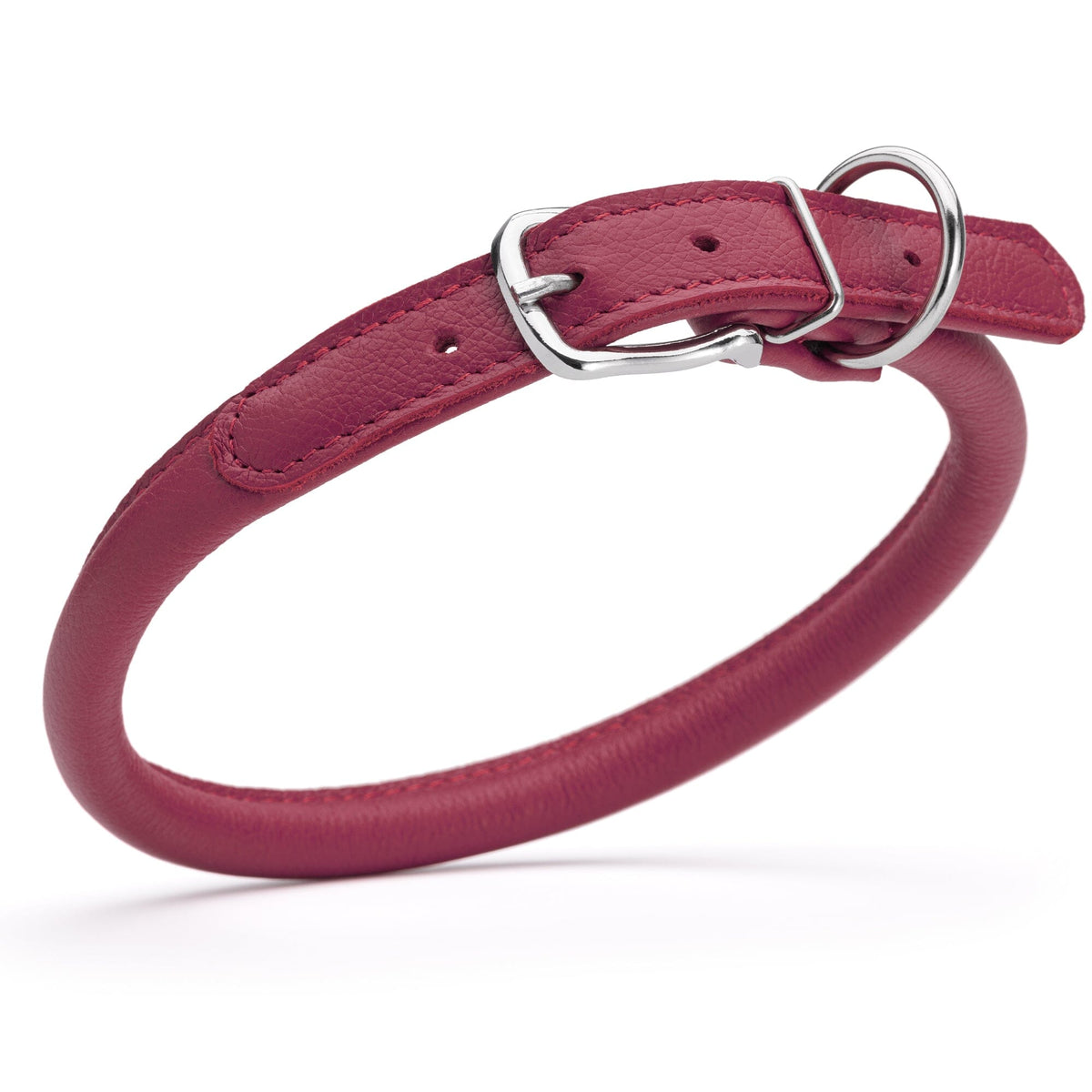 Dogline Soft Leather Round Dog Collar