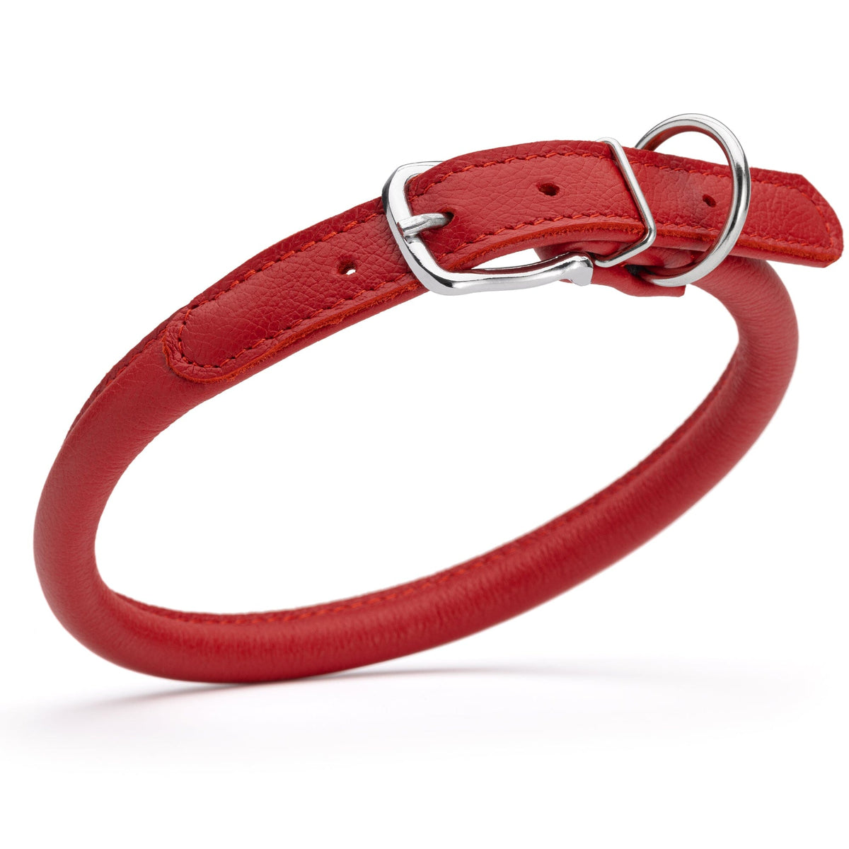 Dogline Soft Leather Round Dog Collar