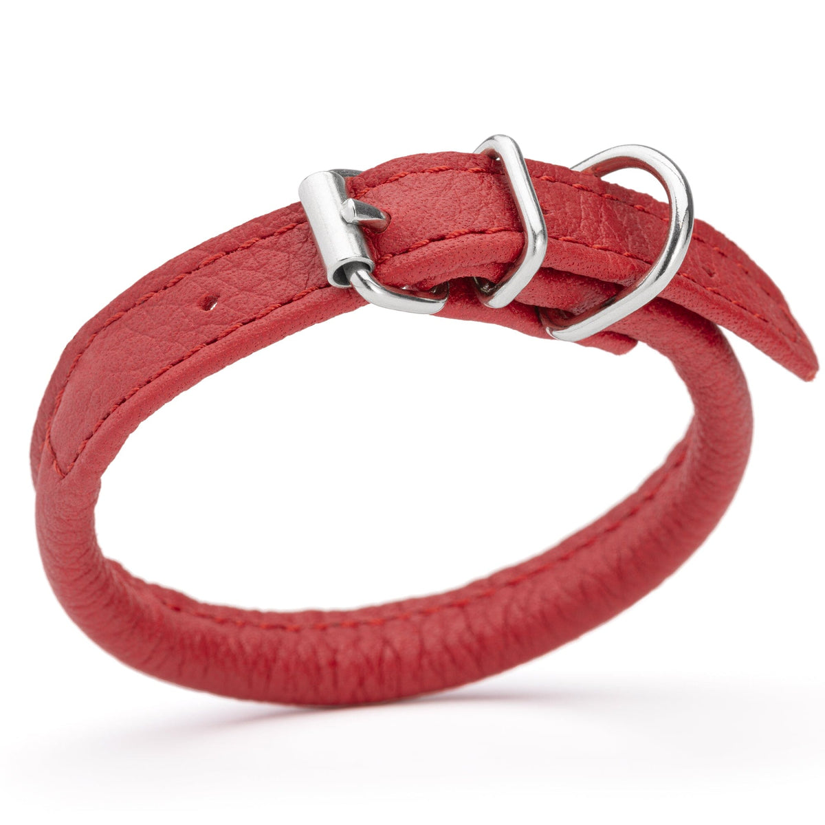Dogline Soft Leather Round Dog Collar