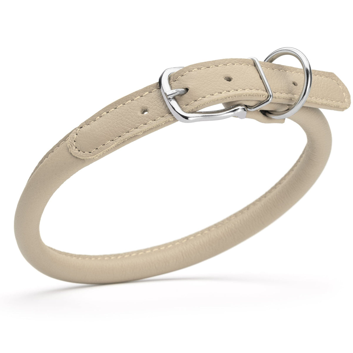 Dogline Soft Leather Round Dog Collar