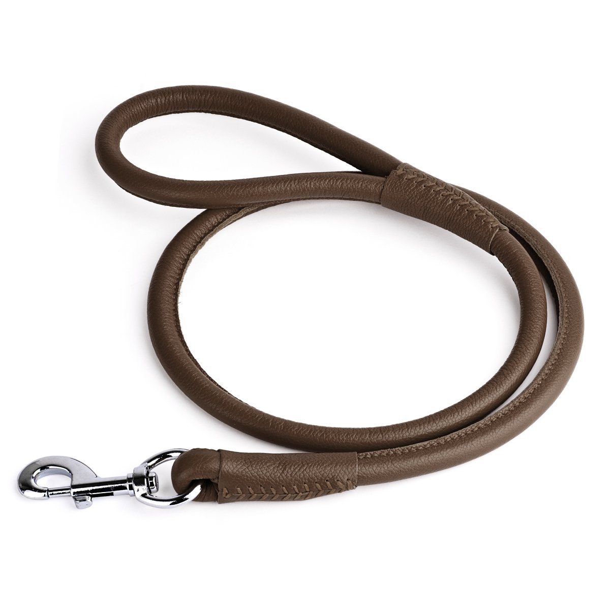 Dogline Soft Leather Round Dog Lead