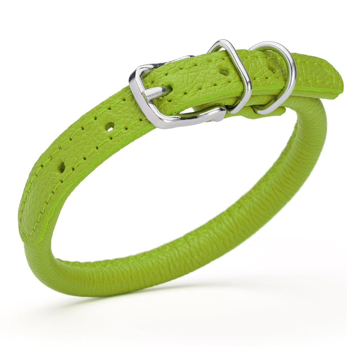 Dogline Soft Leather Round Dog Collar