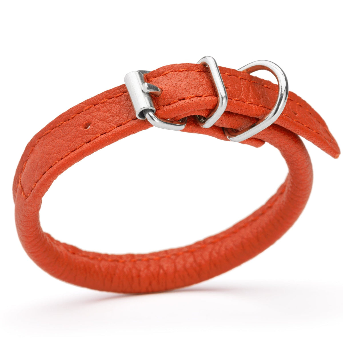 Dogline Soft Leather Round Dog Collar