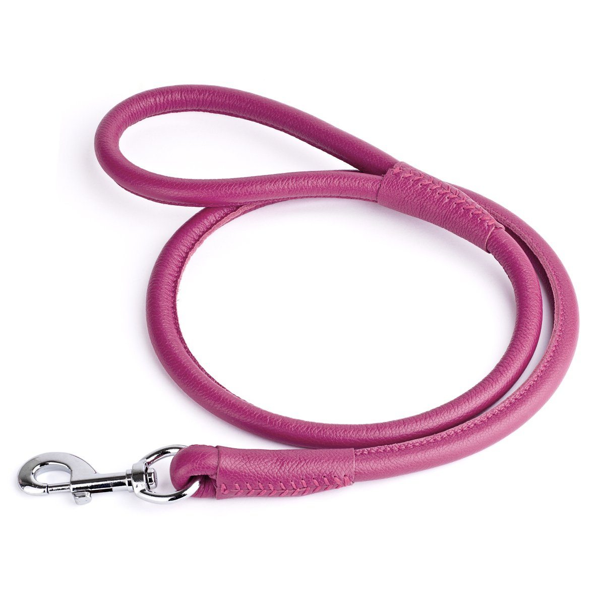 Dogline Soft Leather Round Dog Lead