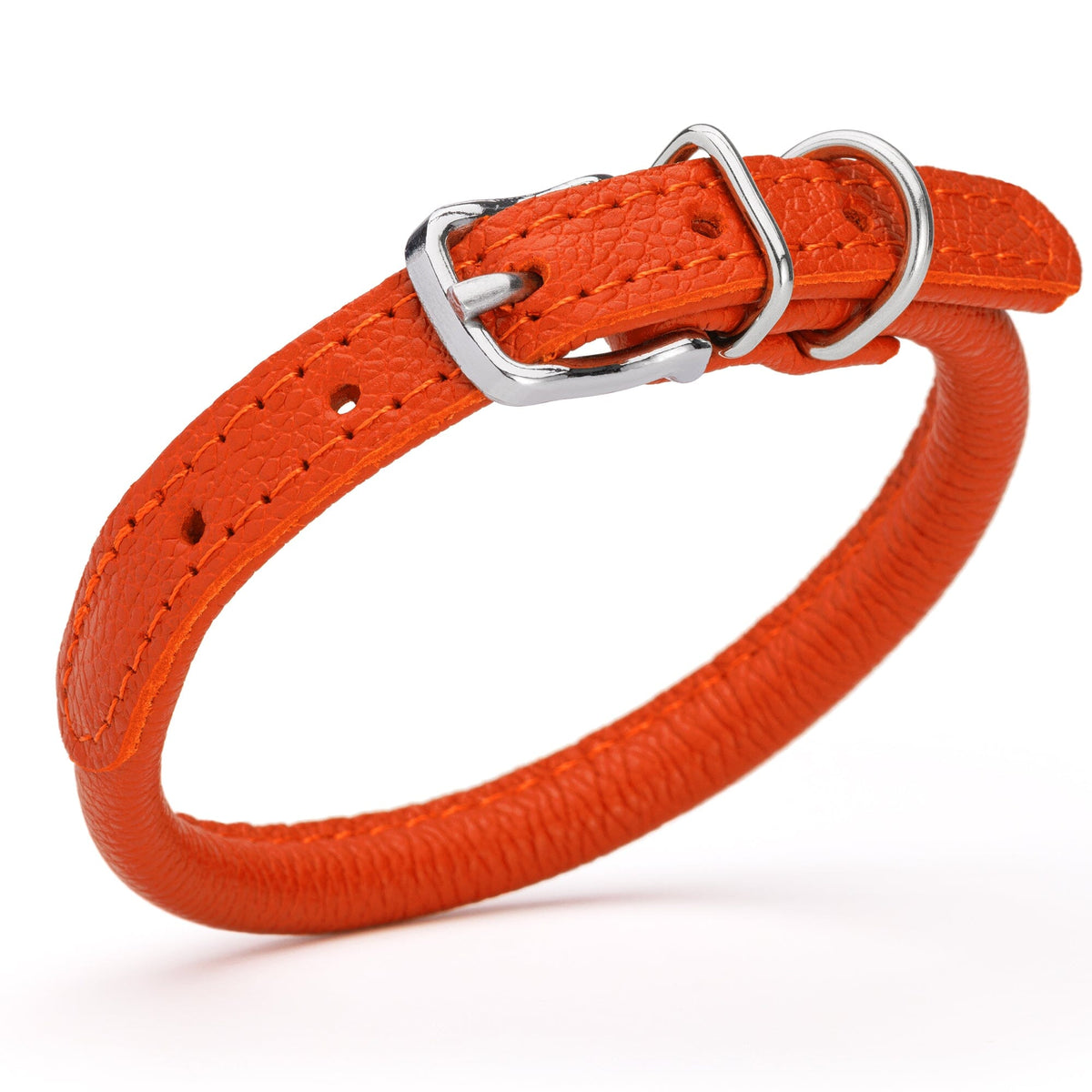 Dogline Soft Leather Round Dog Collar