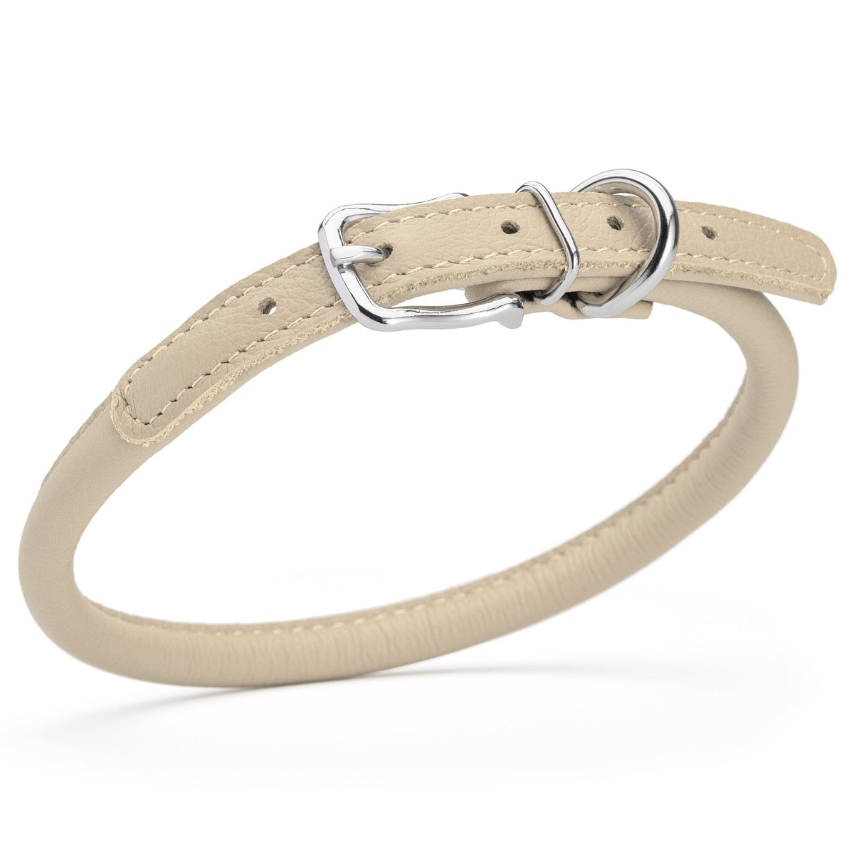 Dogline Soft Leather Round Dog Collar