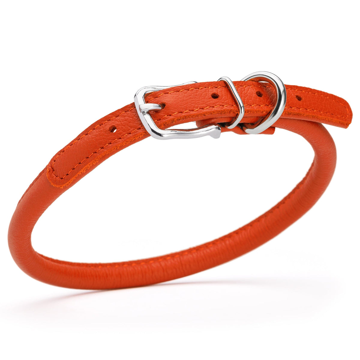 Dogline Soft Leather Round Dog Collar