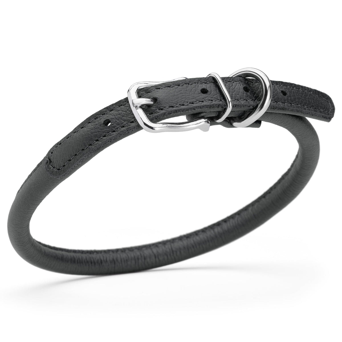 Dogline Soft Leather Round Dog Collar