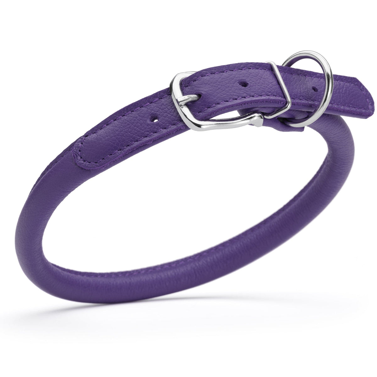 Dogline Soft Leather Round Dog Collar