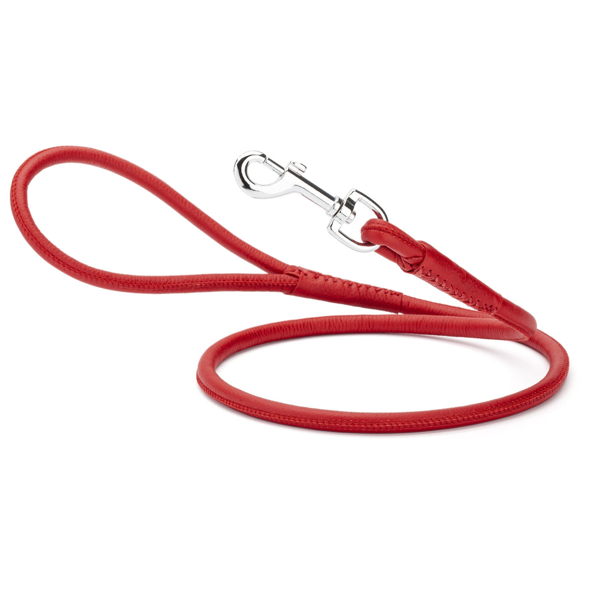 Dogline Soft Leather Round Dog Lead