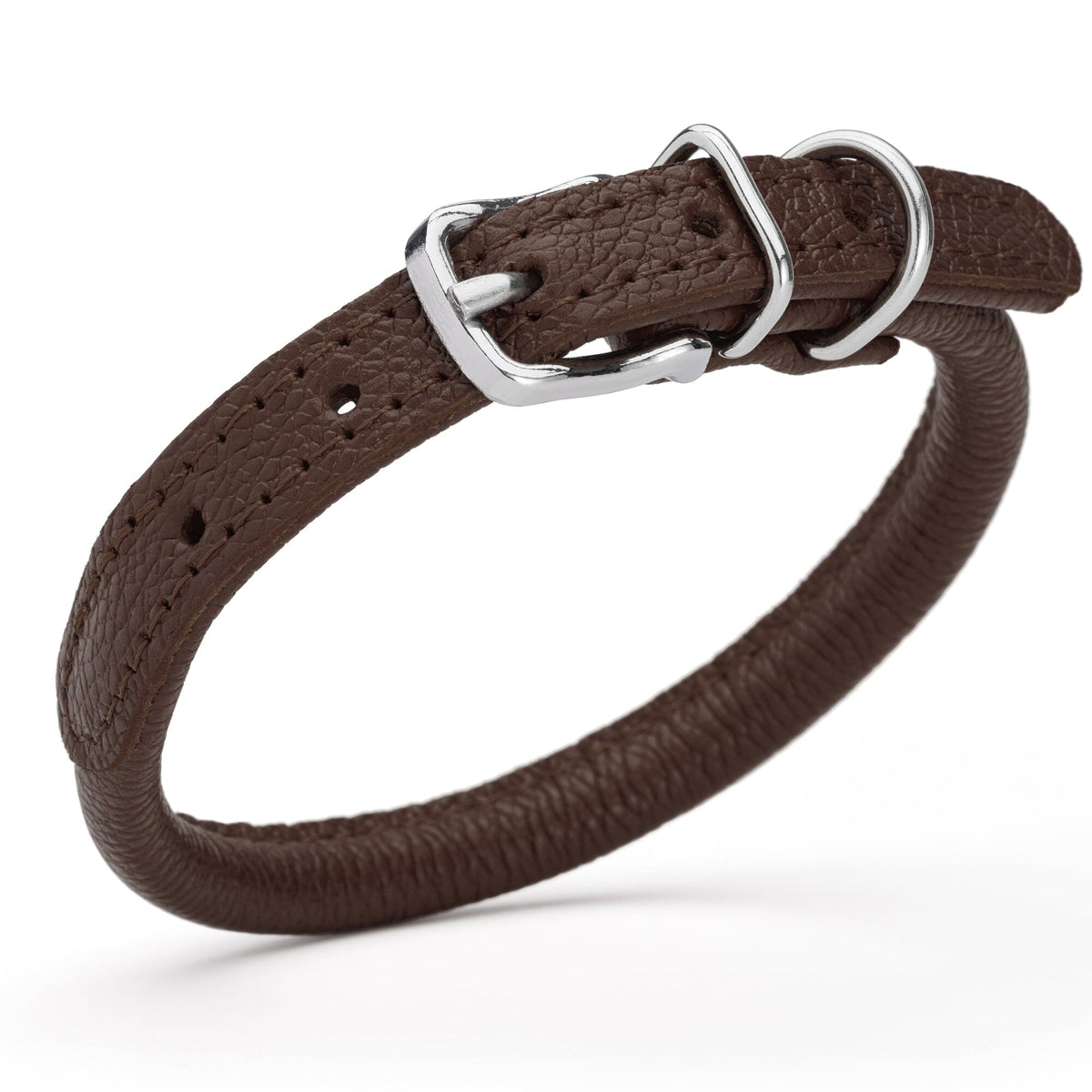 Dogline Soft Leather Round Dog Collar