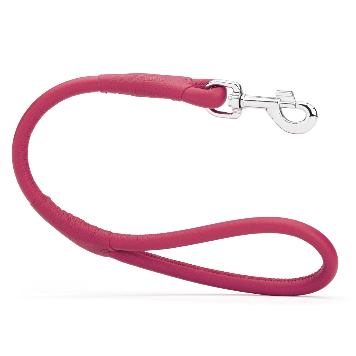 Dogline Soft Leather Round Traffic Dog Lead