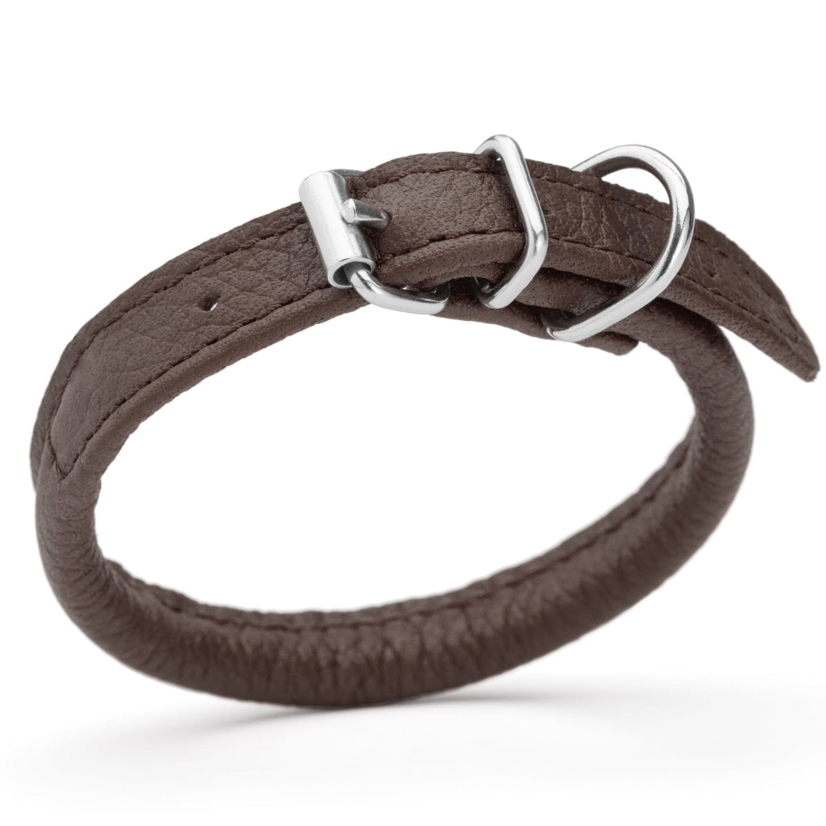 Dogline Soft Leather Round Dog Collar