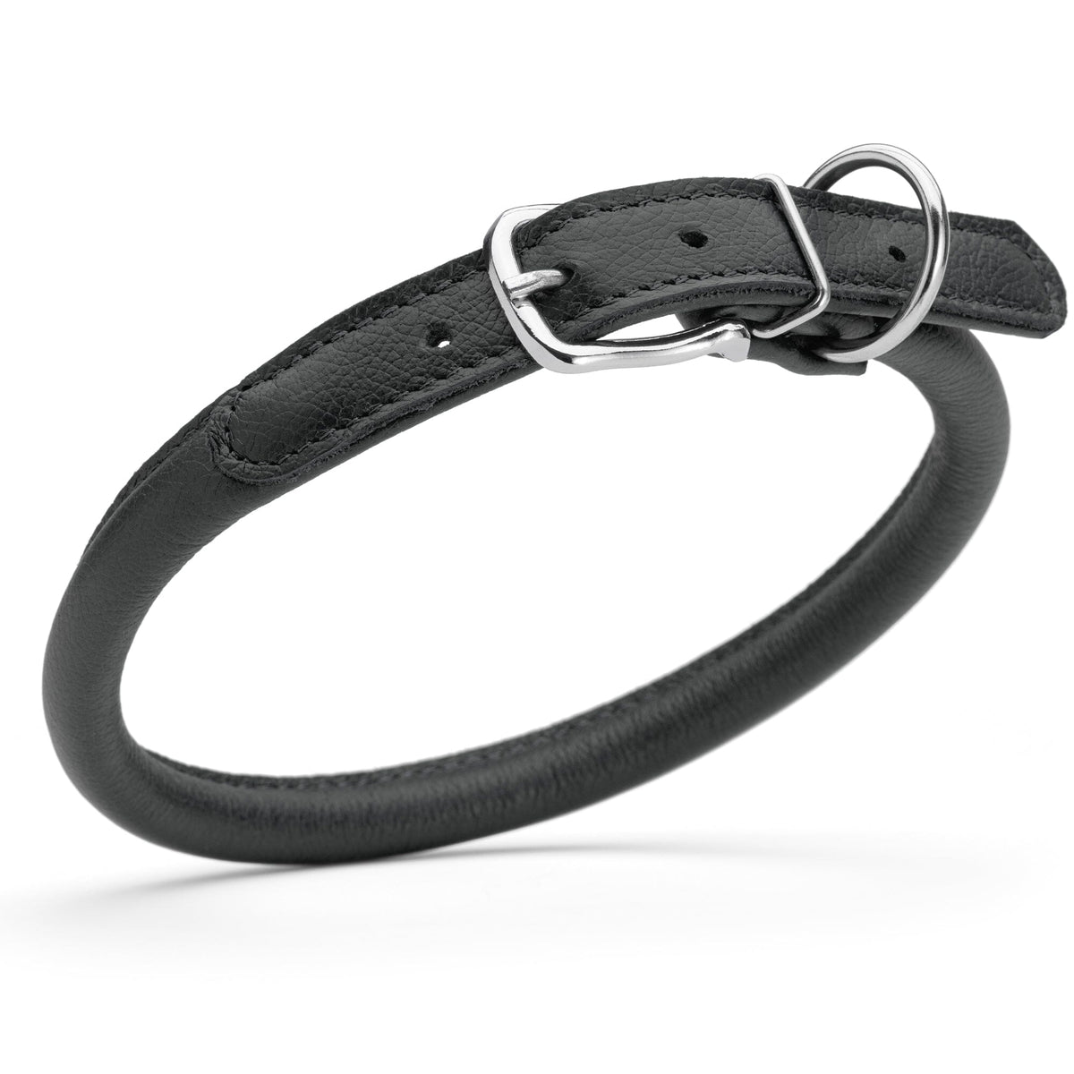 Dogline Soft Leather Round Dog Collar
