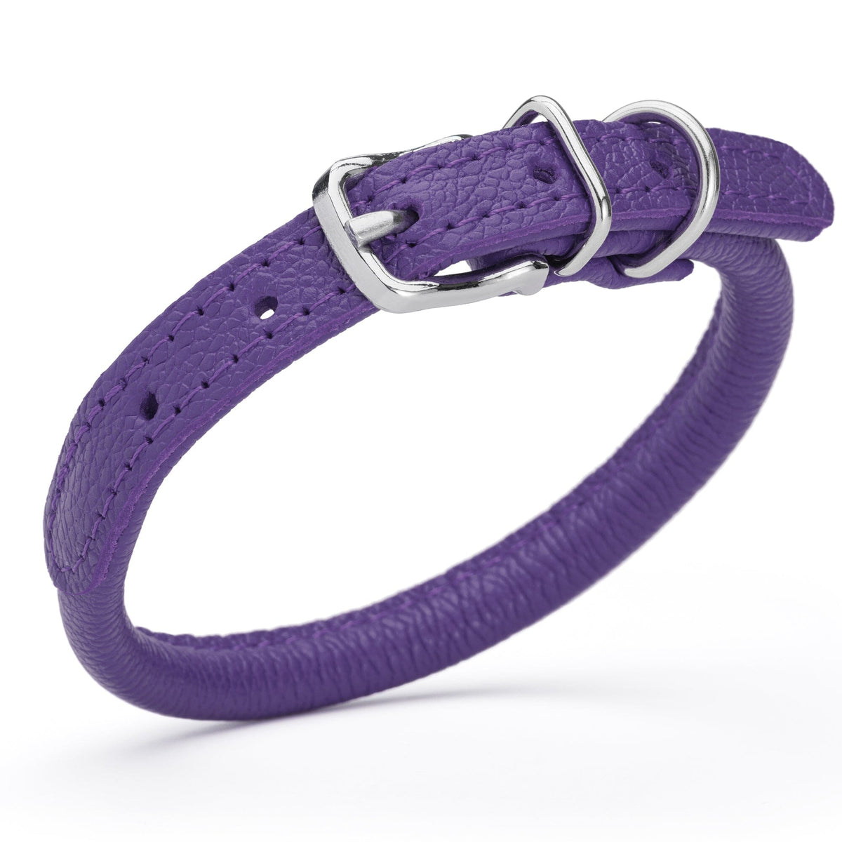 Dogline Soft Leather Round Dog Collar