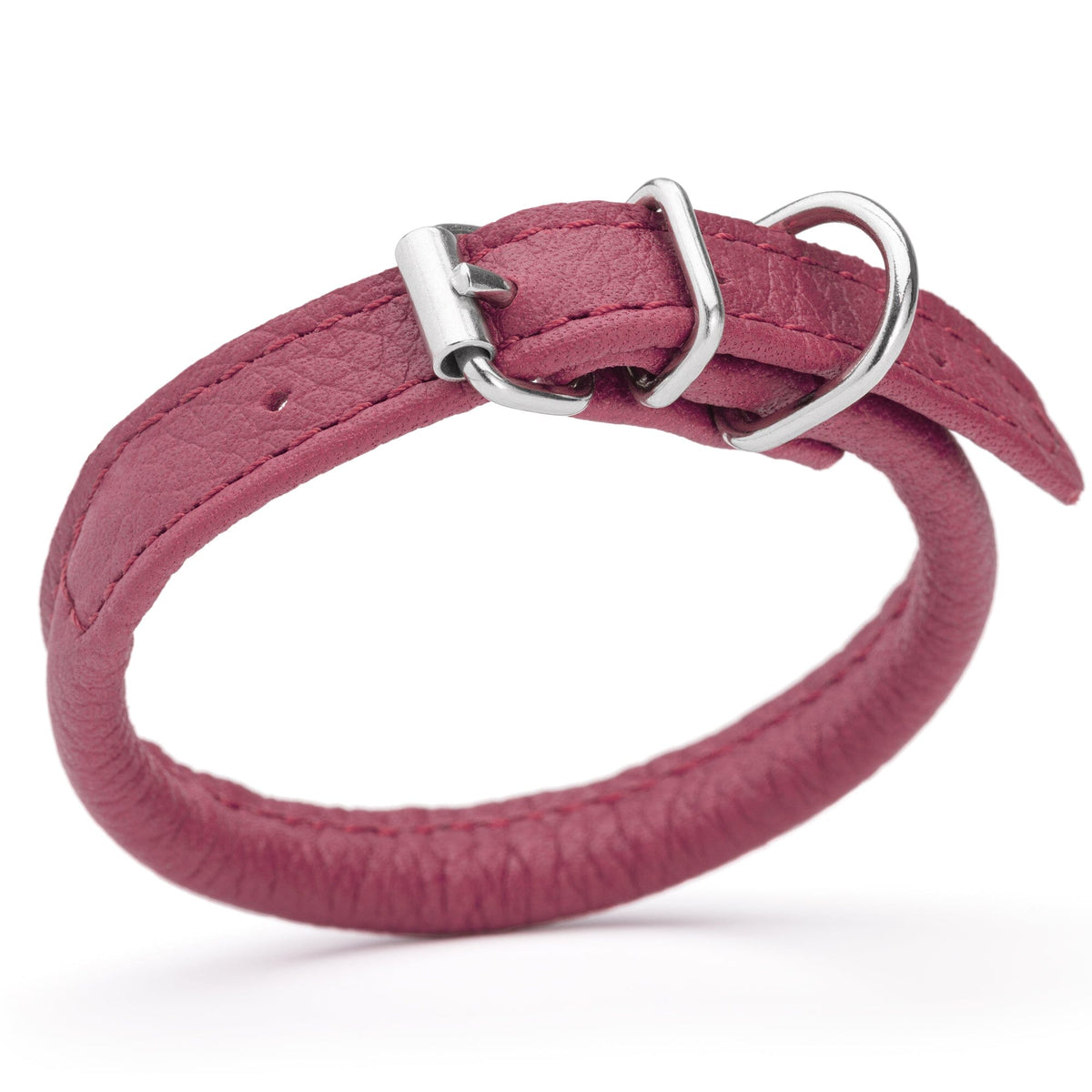 Dogline Soft Leather Round Dog Collar