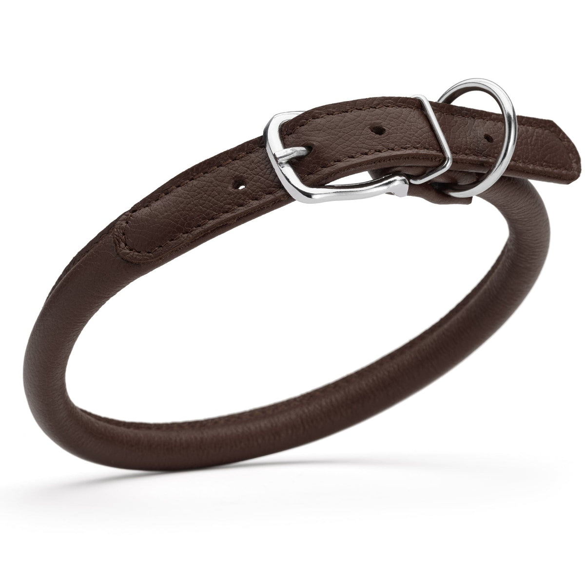Dogline Soft Leather Round Dog Collar