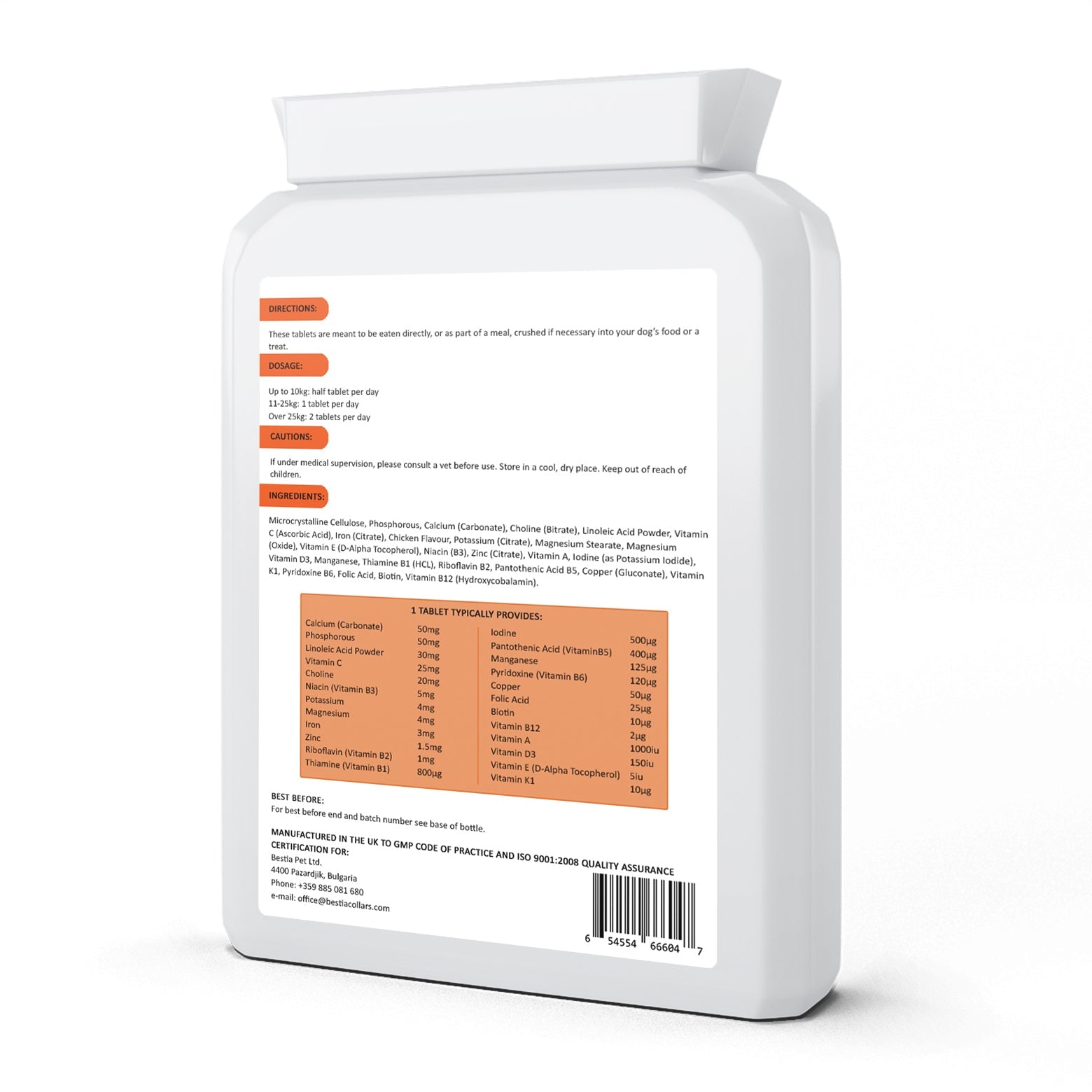 Bestia Dog Sport Vitamax Dog Supplement