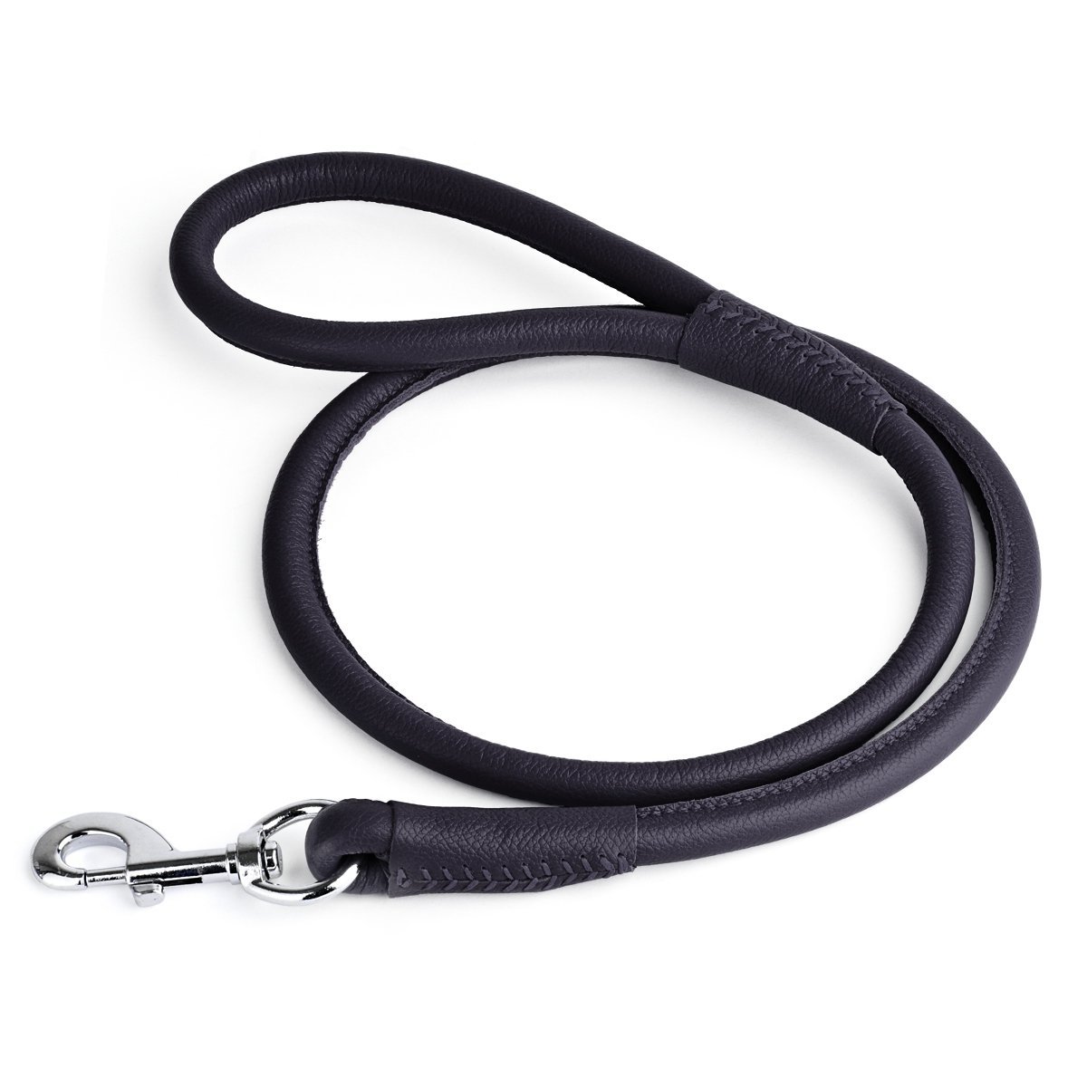 Dogline Soft Leather Round Dog Lead