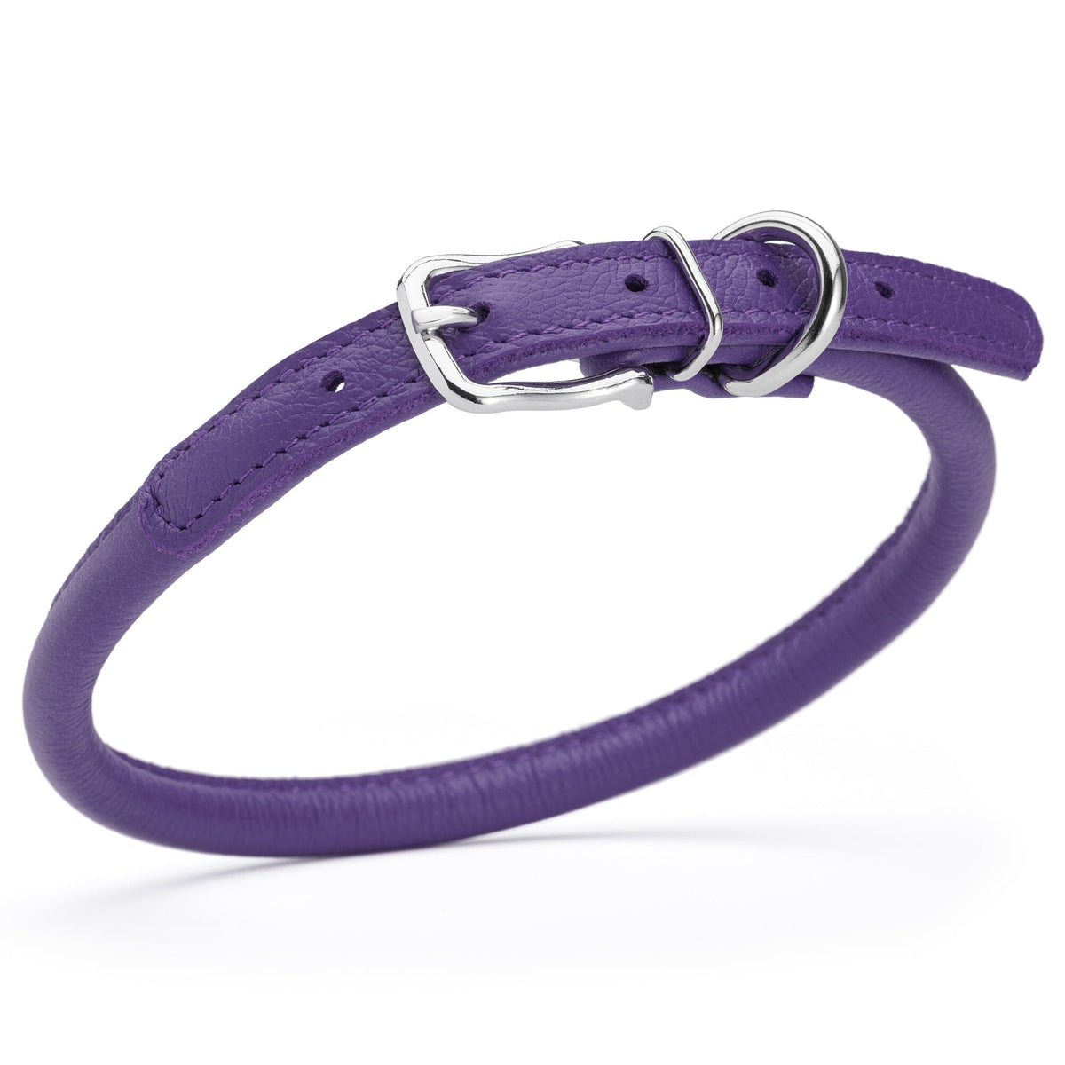Dogline Soft Leather Round Dog Collar