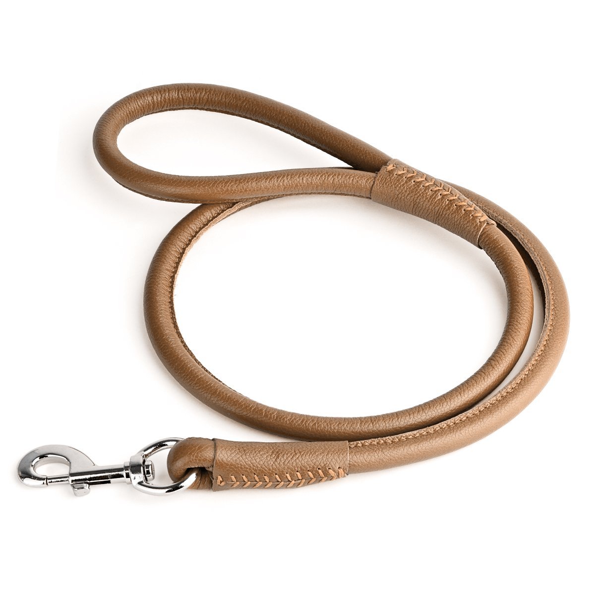 Dogline Soft Leather Round Dog Lead