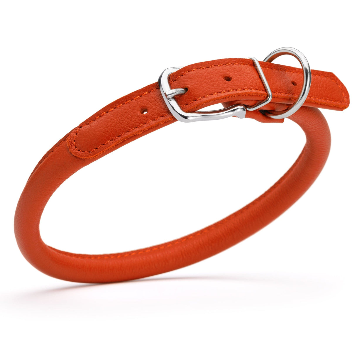Dogline Soft Leather Round Dog Collar