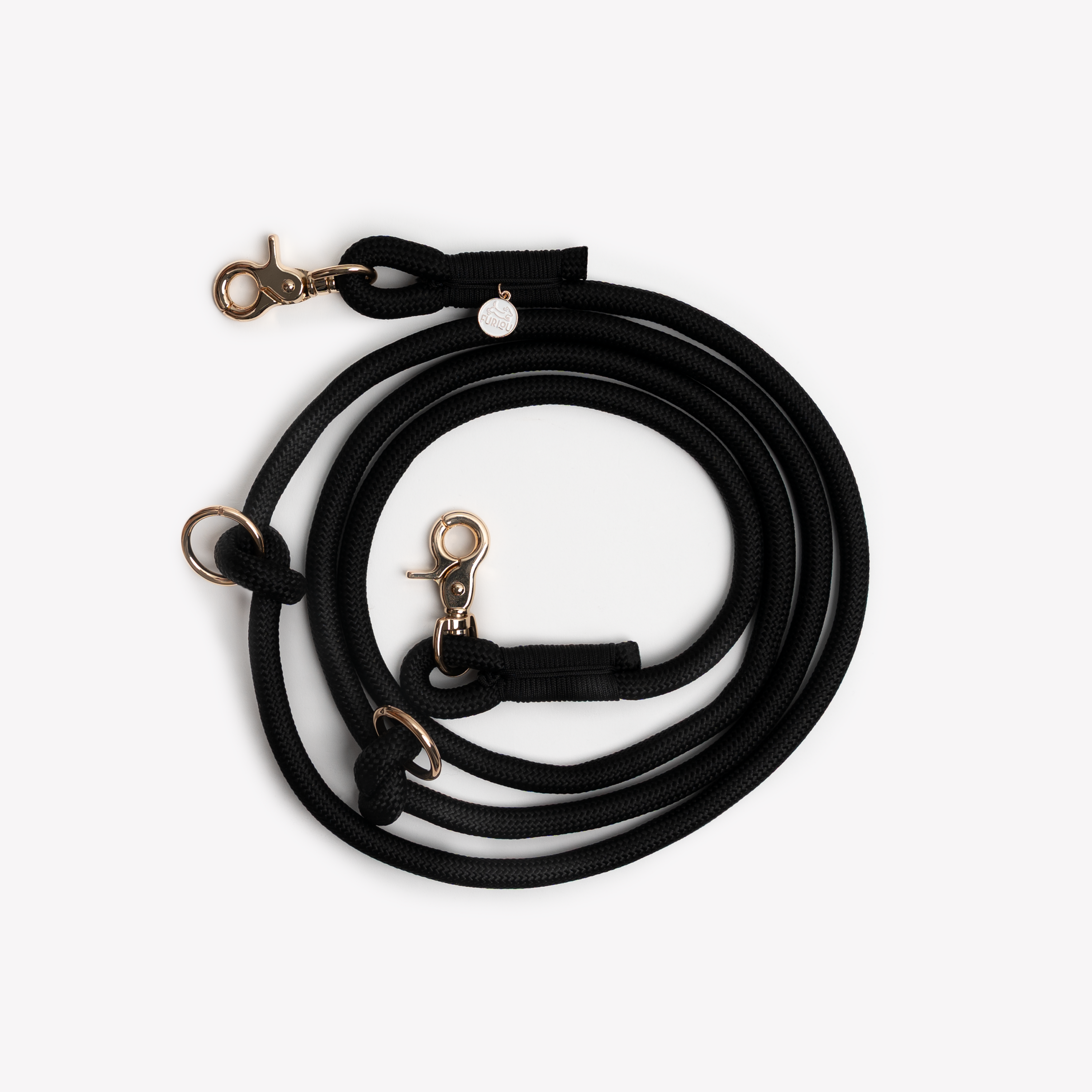 Black - Hands Free Braided Leash - HT Animal Supply